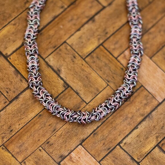 Vintage Intricate Bulky Unkempt Chain Necklace | 24 inch | H31 - Picture 1 of 3